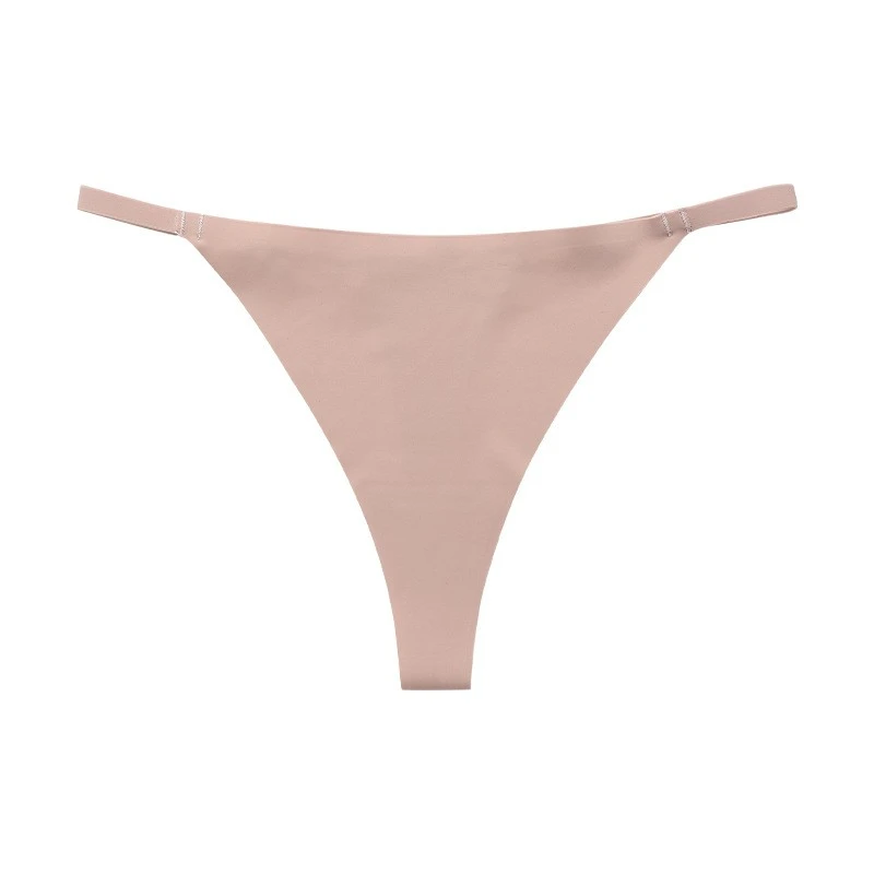 Women's Seamless Workout Thong Low-Rise Cotton Lined Underwear For Gym Daily Wear